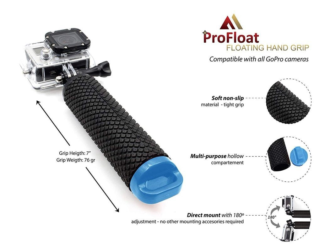 Frendorf | Wasserdichter schwimmender Handgriff für GoPro Kamera Hero 7 Session Hero 6 5 4 3+ 2 Wassersport Actionkameras Zubehör