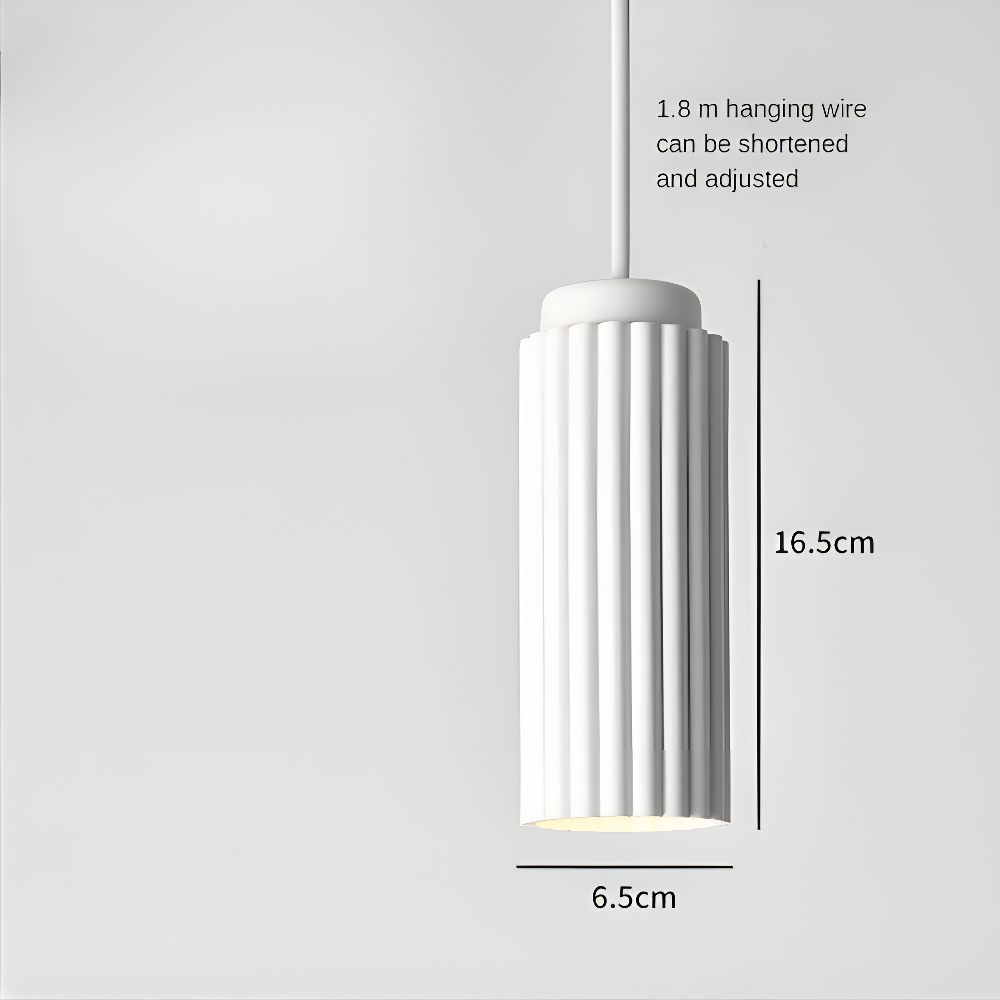 Frendorf | Wavy Nordic Pendelleuchte - Zylindrische Hängelampe
