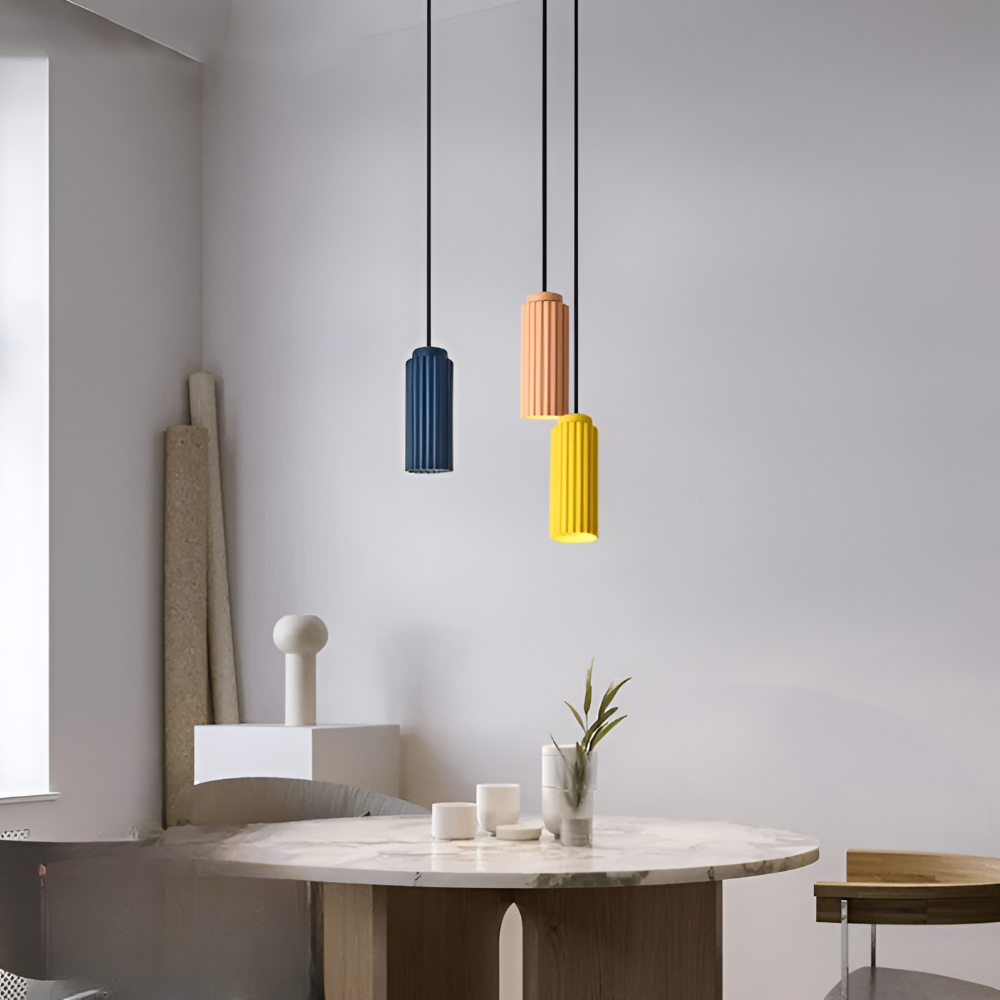 Frendorf | Wavy Nordic Pendelleuchte - Zylindrische Hängelampe