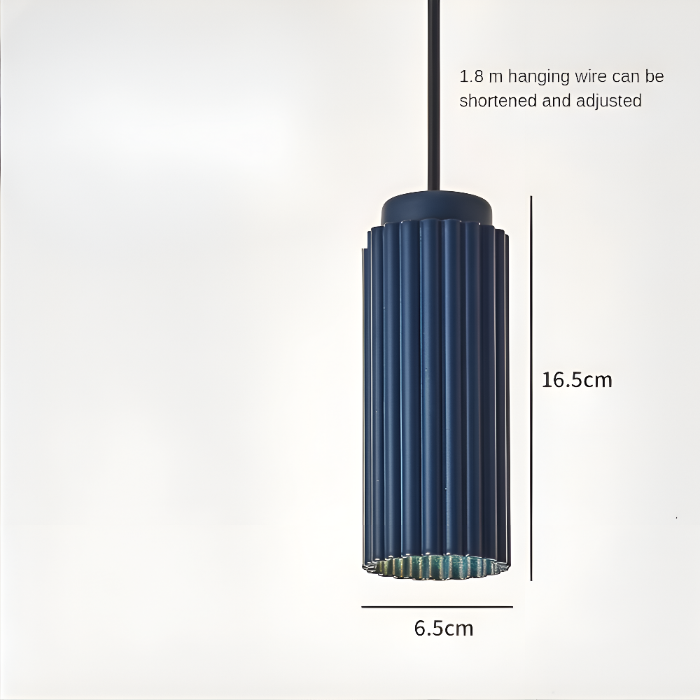 Frendorf | Wavy Nordic Pendelleuchte - Zylindrische Hängelampe