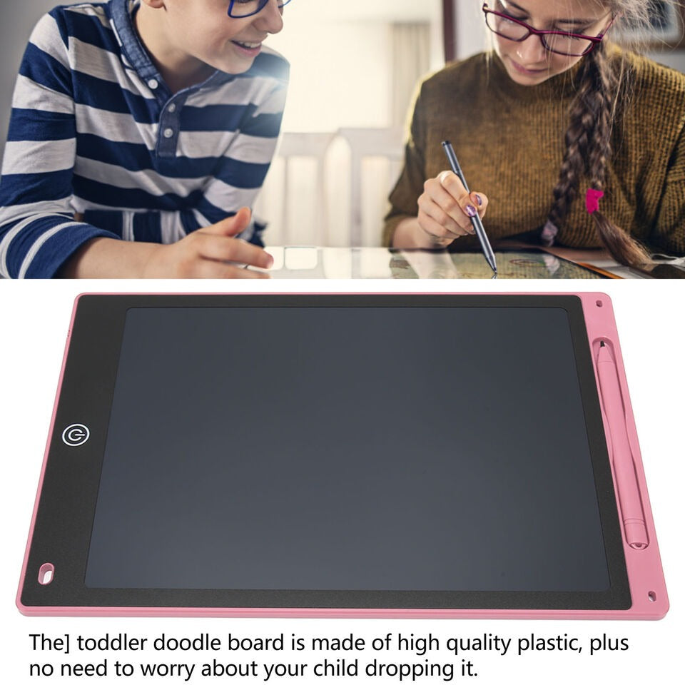Frendorf | 12-Zoll LCD-Schreibtafel - Radierbares Kritzelbrett für Kinder, wiederverwendbares Lern-Notizbuch