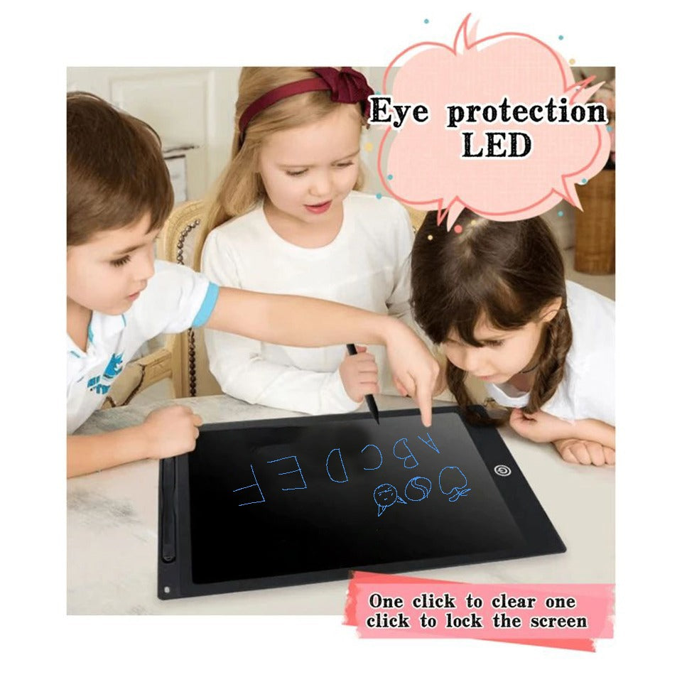 Frendorf | 12-Zoll LCD-Schreibtafel - Radierbares Kritzelbrett für Kinder, wiederverwendbares Lern-Notizbuch
