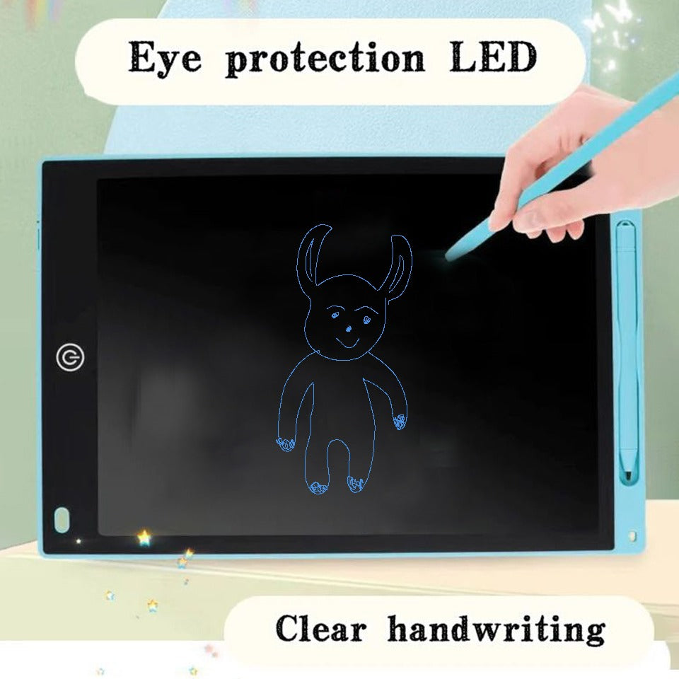 Frendorf | 12-Zoll LCD-Schreibtafel - Radierbares Kritzelbrett für Kinder, wiederverwendbares Lern-Notizbuch