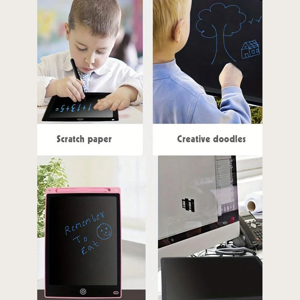 Frendorf | 12-Zoll LCD-Schreibtafel - Radierbares Kritzelbrett für Kinder, wiederverwendbares Lern-Notizbuch