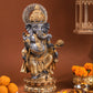 Stehende Ganesha Statue - Schwarz & Gold