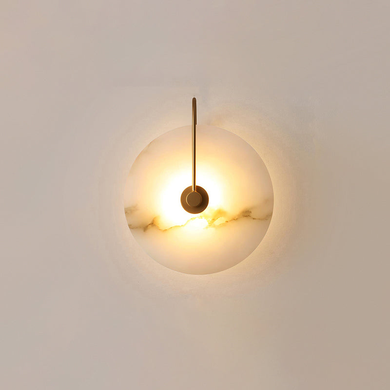 Weiße Alabaster-Wandlampe