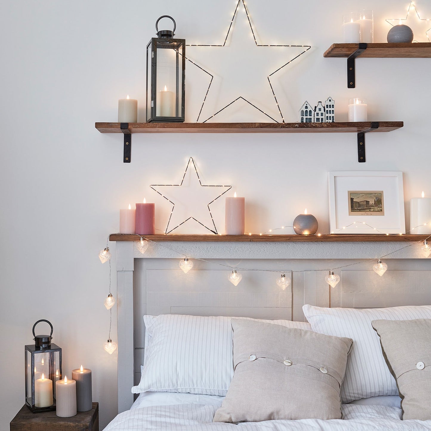 LED Laterne Edelstahl dunkelgrau mit TruGlow LED Kerze