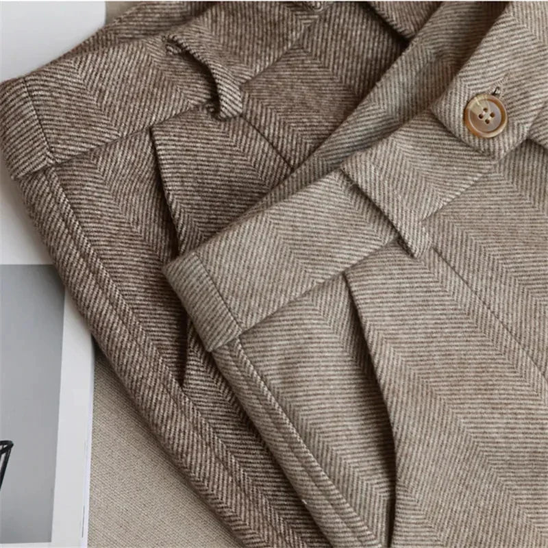 Frendorf | LUXE | Winterfestes Woll-Hose Damen | Stilvolle Haremhose für die Saison
