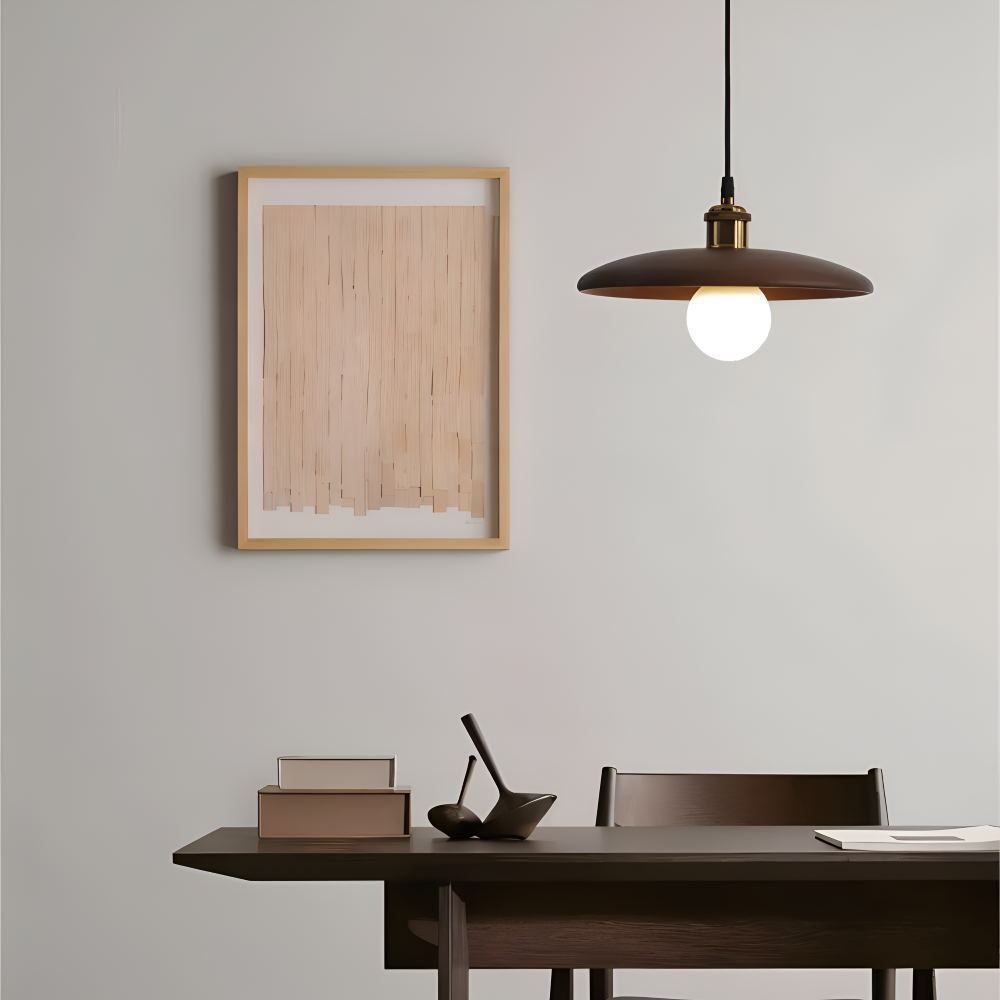 Frendorf | WooDisk Pendelleuchte - Untertasse Leuchte Pendel - Hängelampe aus Holz