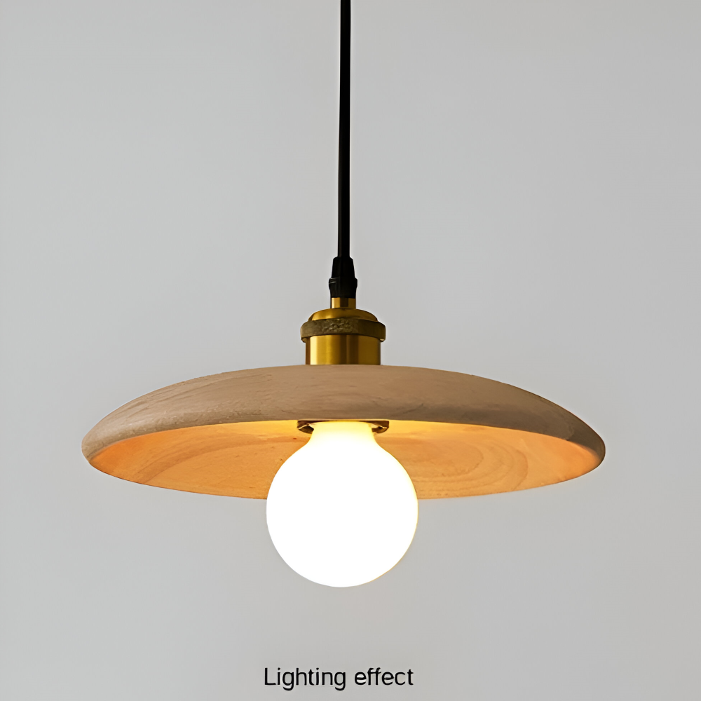 Frendorf | WooDisk Pendelleuchte - Untertasse Leuchte Pendel - Hängelampe aus Holz