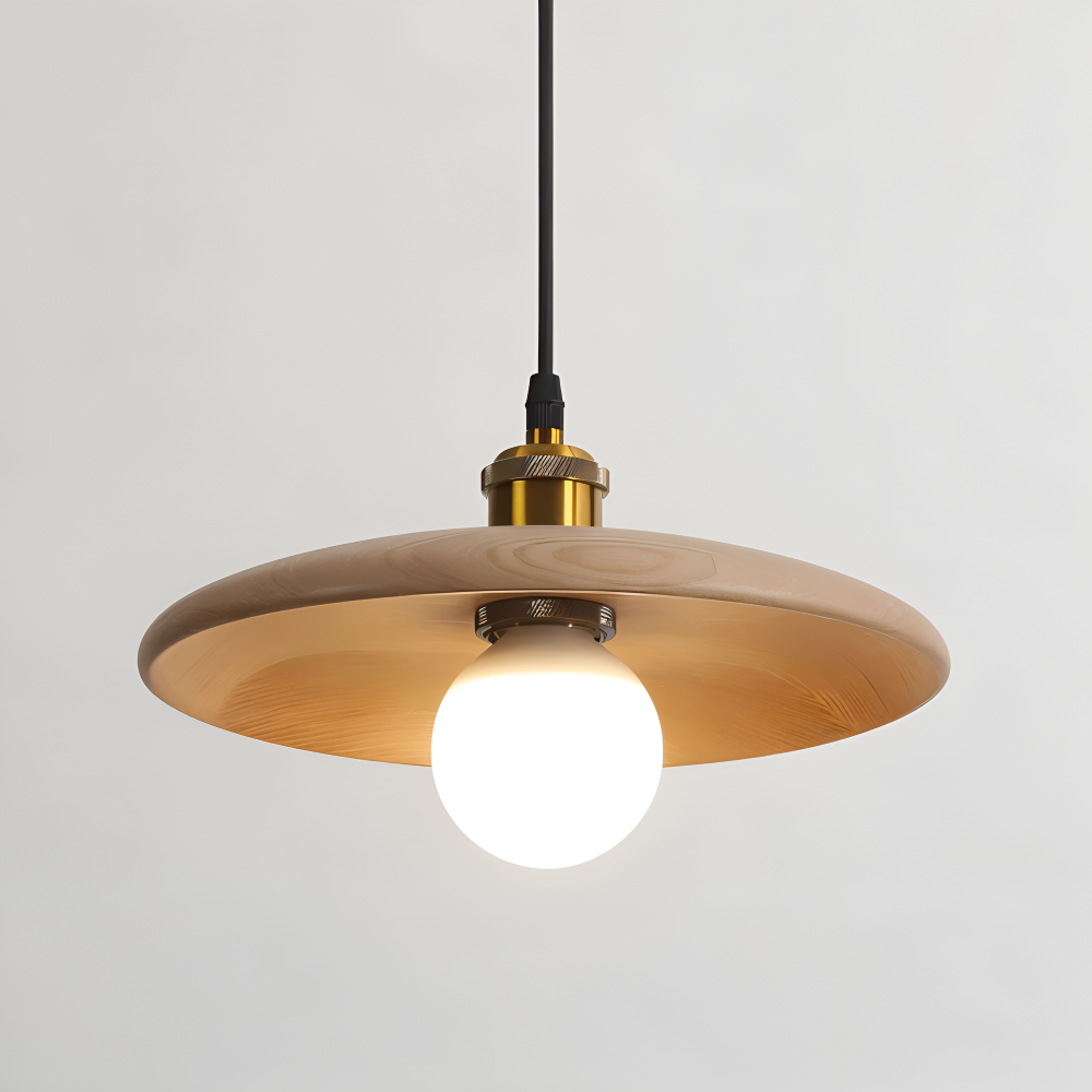 Frendorf | WooDisk Pendelleuchte - Untertasse Leuchte Pendel - Hängelampe aus Holz