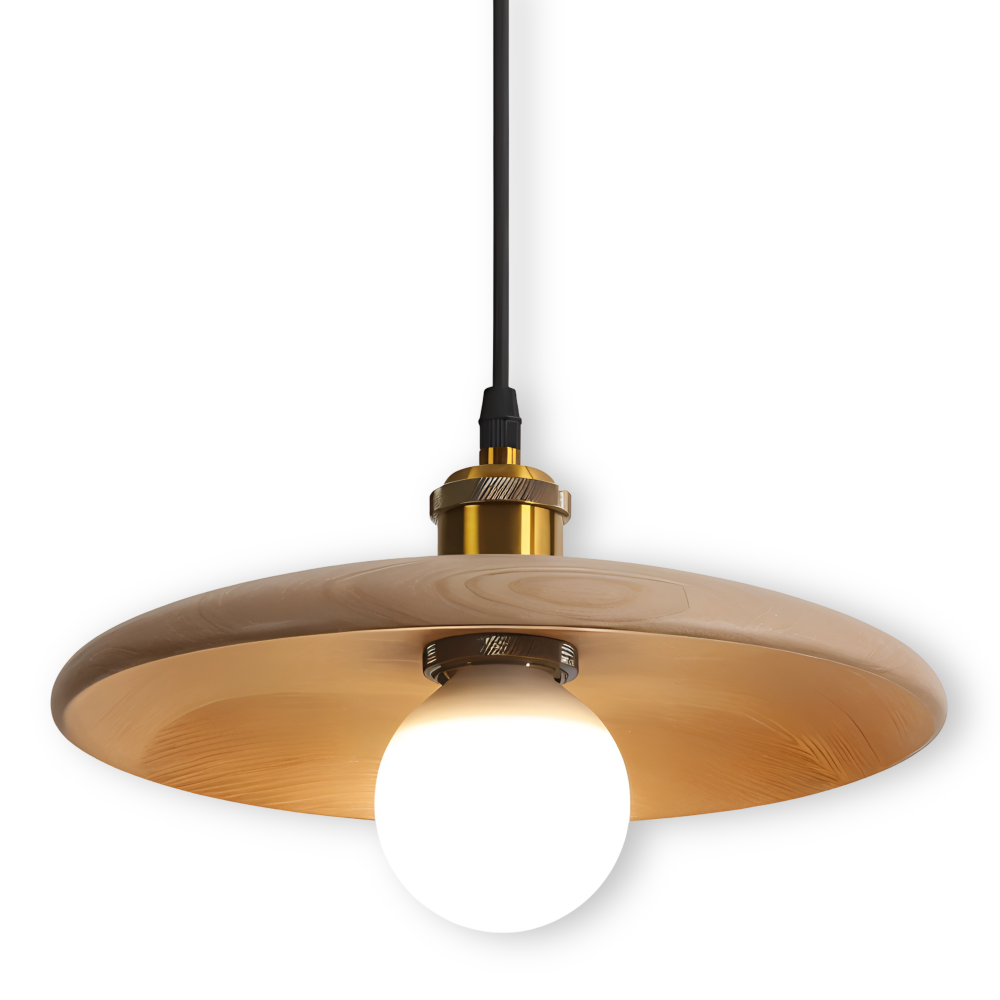 Frendorf | WooDisk Pendelleuchte - Untertasse Leuchte Pendel - Hängelampe aus Holz