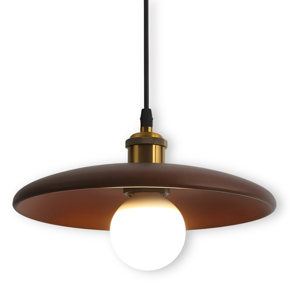 Frendorf | WooDisk Pendelleuchte - Untertasse Leuchte Pendel - Hängelampe aus Holz