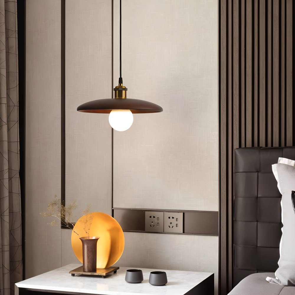 Frendorf | WooDisk Pendelleuchte - Untertasse Leuchte Pendel - Hängelampe aus Holz