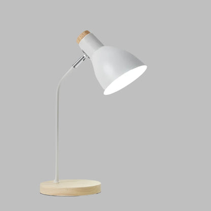 Frendorf | Holztischlampe – Kreative skandinavische Schreibtischlampe aus Holz und Metall