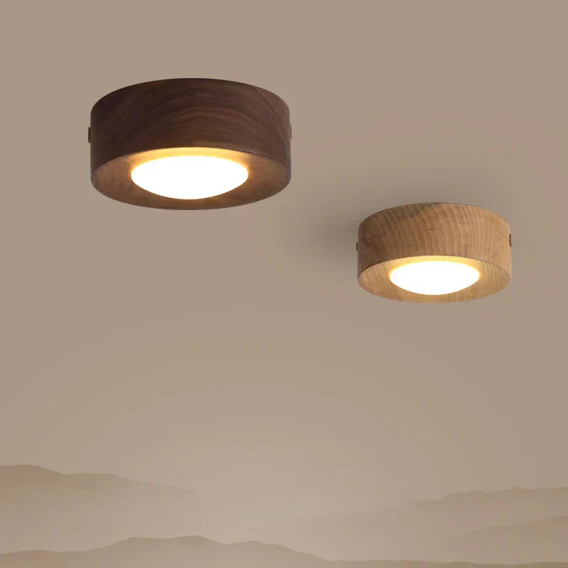 Frendorf | WoodenGlow - Walnoten Plafondlamp met LED Spotlights