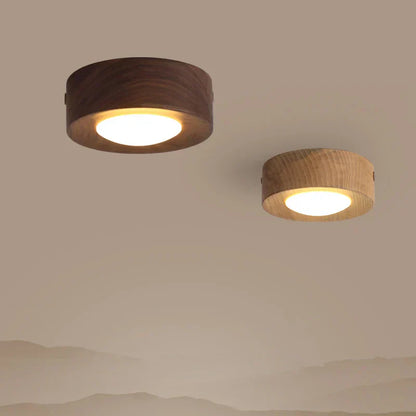 Frendorf | WoodenGlow - Walnoten Plafondlamp met LED Spotlights