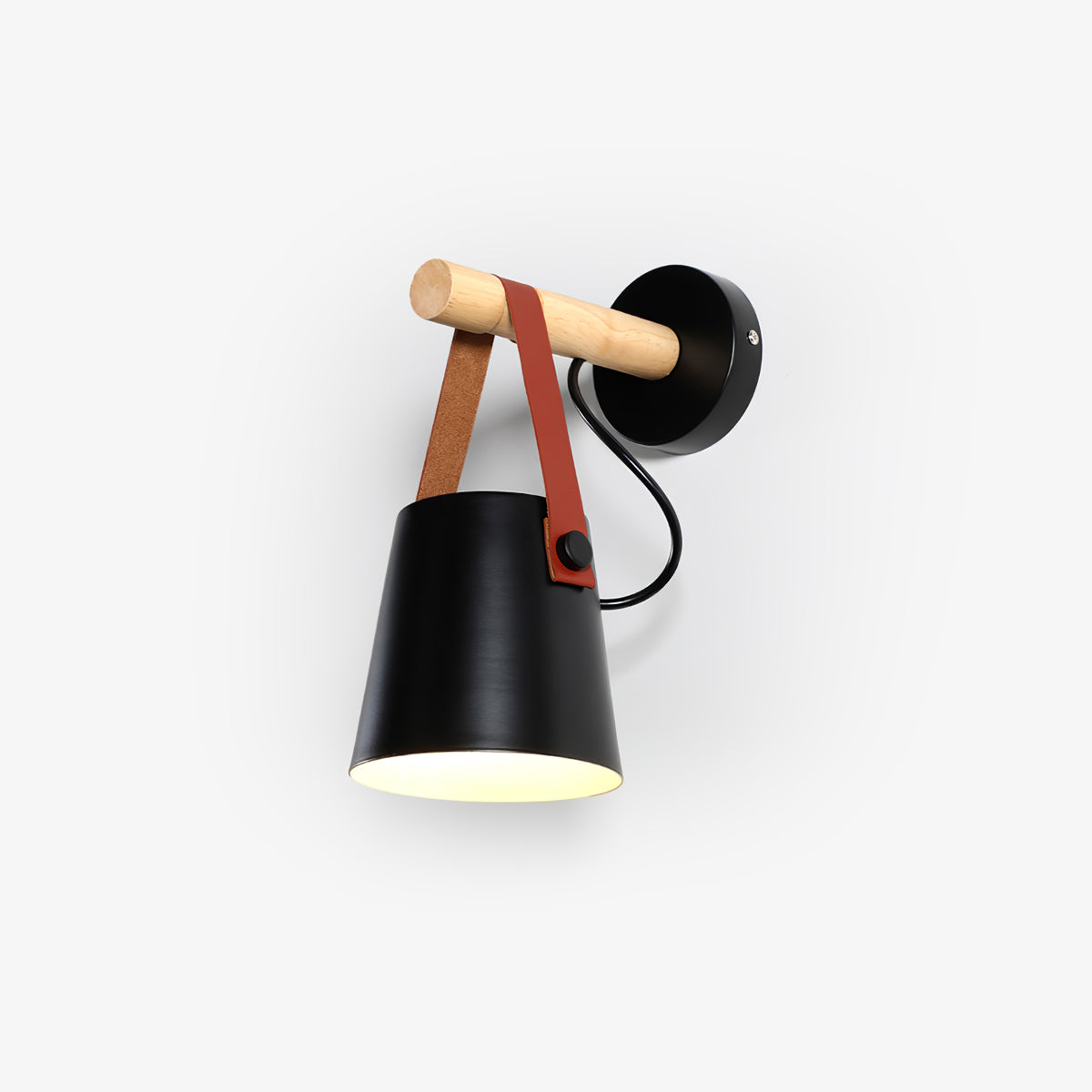Frendorf | WoodlyGlow Konische Wandleuchte aus Holz | Modernes Design | Umweltfreundlich | Deko für Zuhause