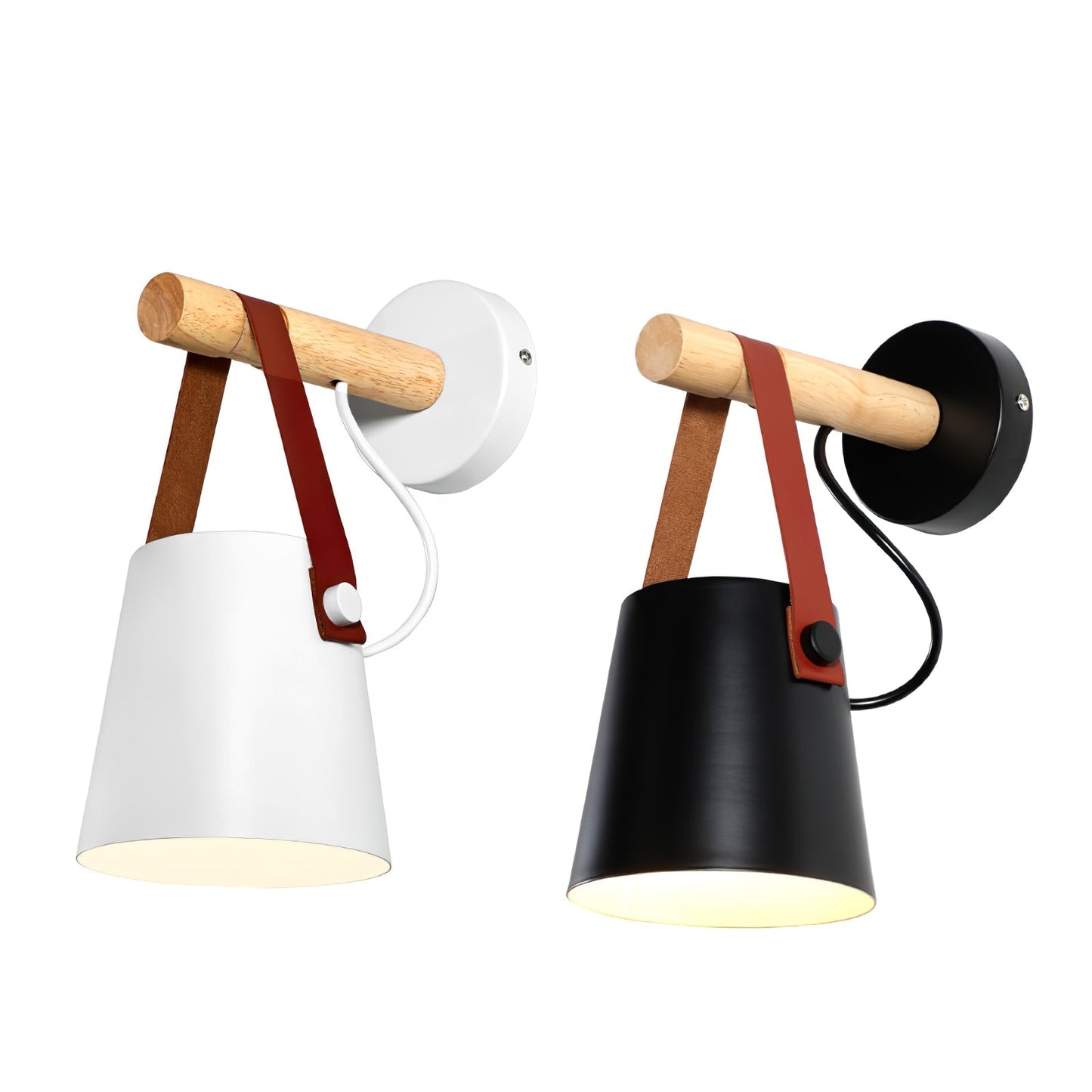 Frendorf | WoodlyGlow Konische Wandleuchte aus Holz | Modernes Design | Umweltfreundlich | Deko für Zuhause