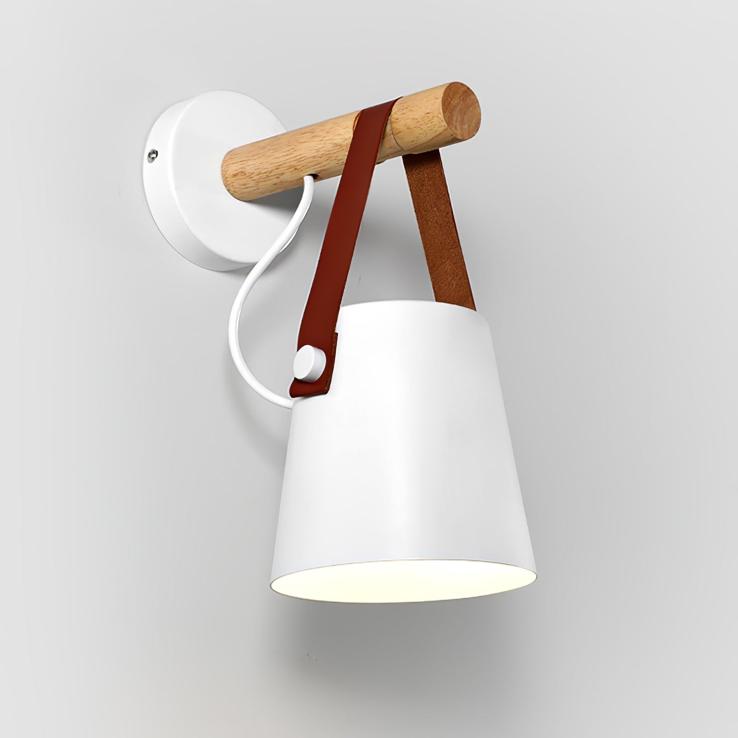 Frendorf | WoodlyGlow Konische Wandleuchte aus Holz | Modernes Design | Umweltfreundlich | Deko für Zuhause