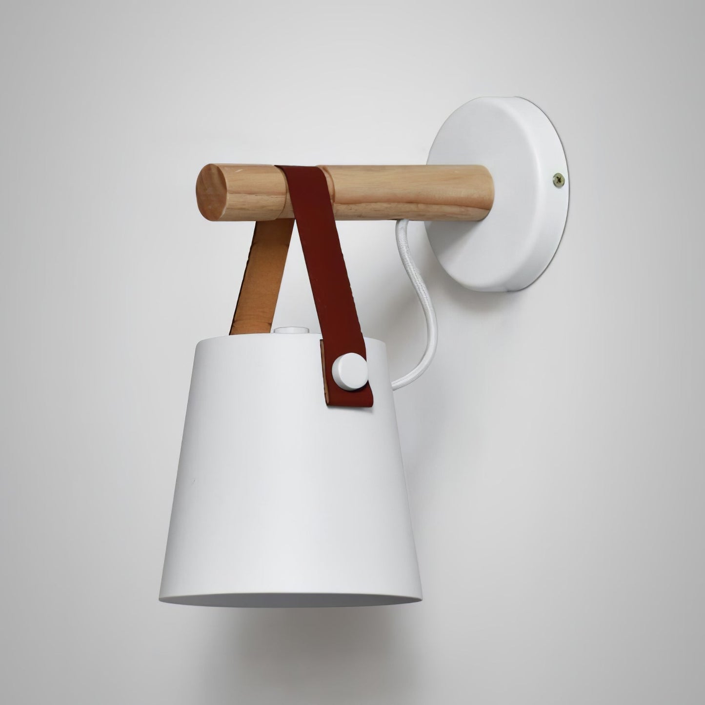 Frendorf | WoodlyGlow Konische Wandleuchte aus Holz | Modernes Design | Umweltfreundlich | Deko für Zuhause