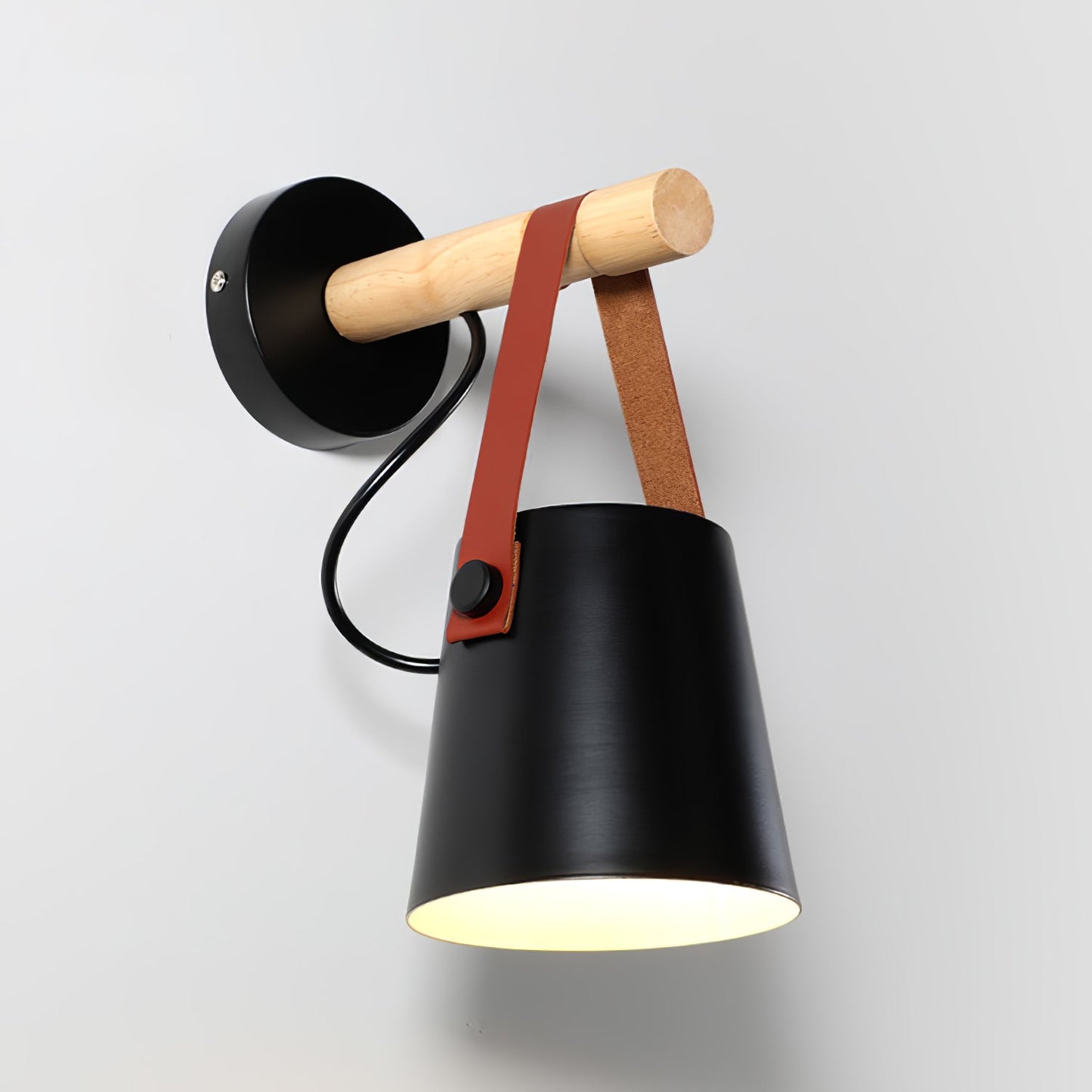 Frendorf | WoodlyGlow Konische Wandleuchte aus Holz | Modernes Design | Umweltfreundlich | Deko für Zuhause