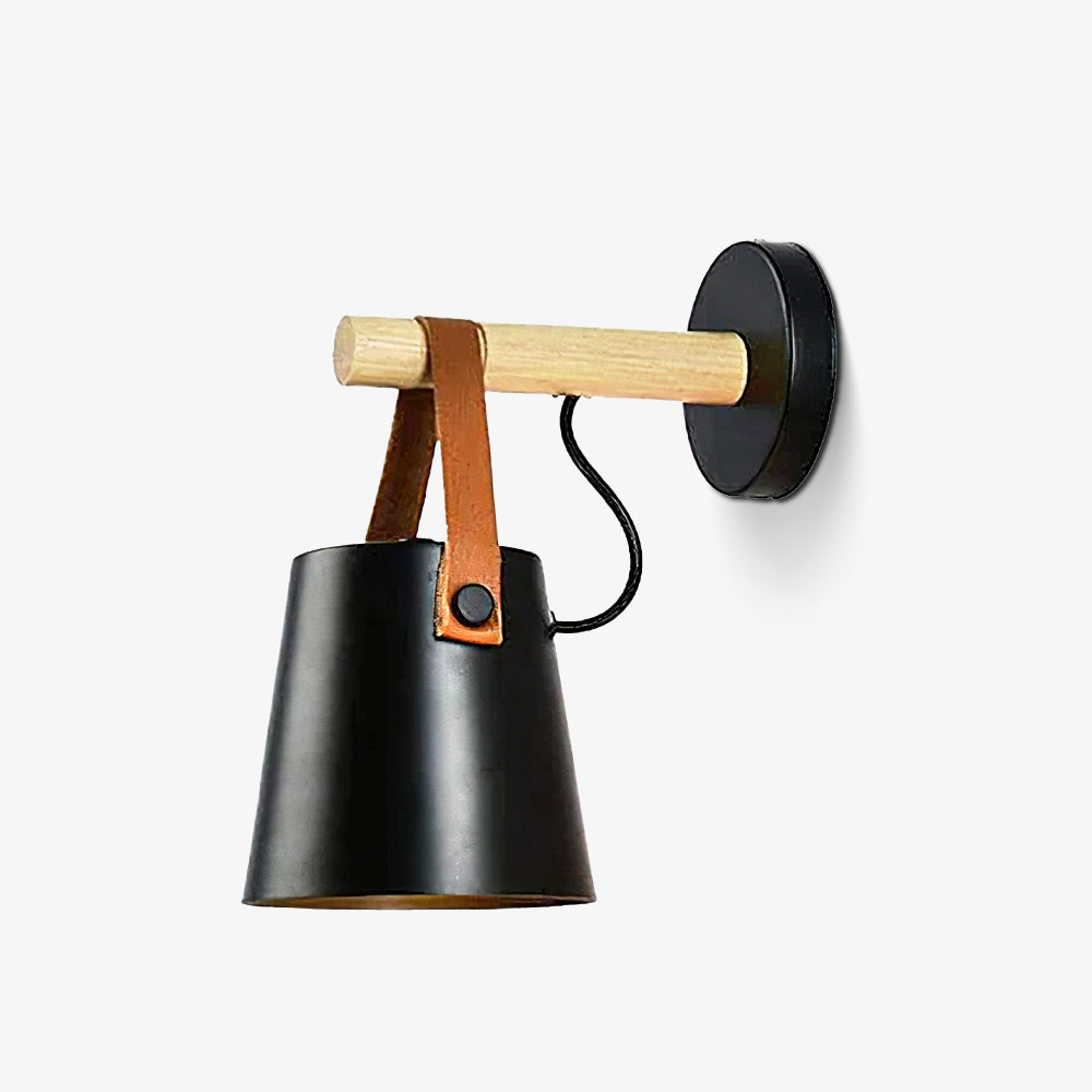 Frendorf | WoodlyGlow Konische Wandleuchte aus Holz | Modernes Design | Umweltfreundlich | Deko für Zuhause