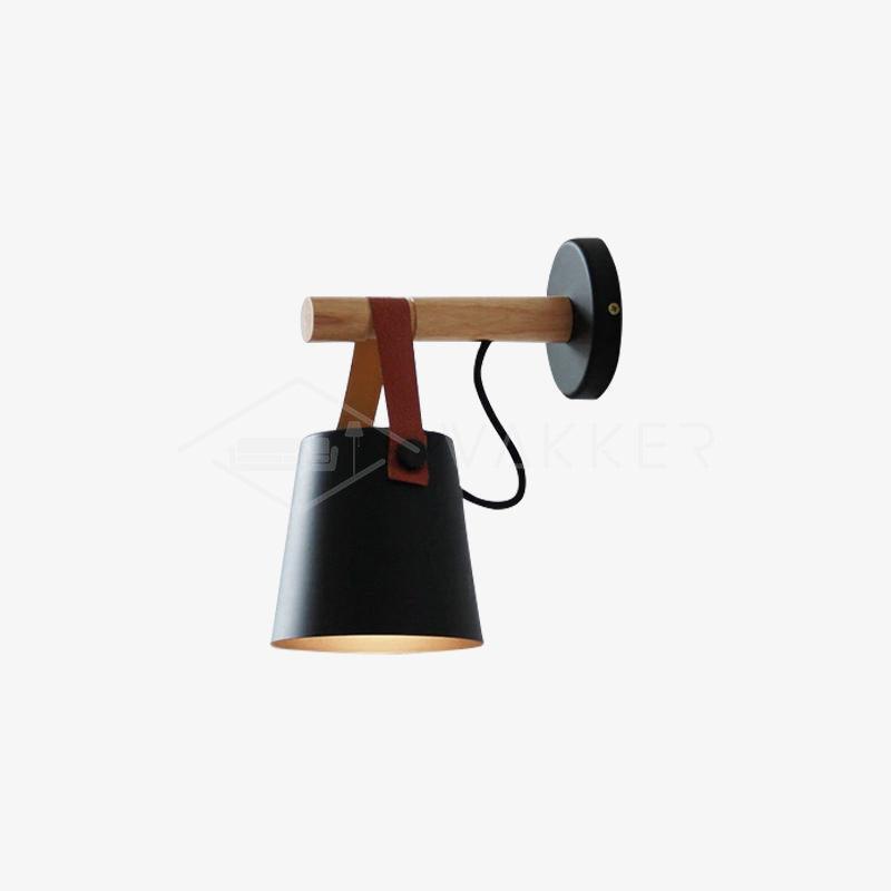 Frendorf | WoodlyGlow Konische Wandleuchte aus Holz | Modernes Design | Umweltfreundlich | Deko für Zuhause
