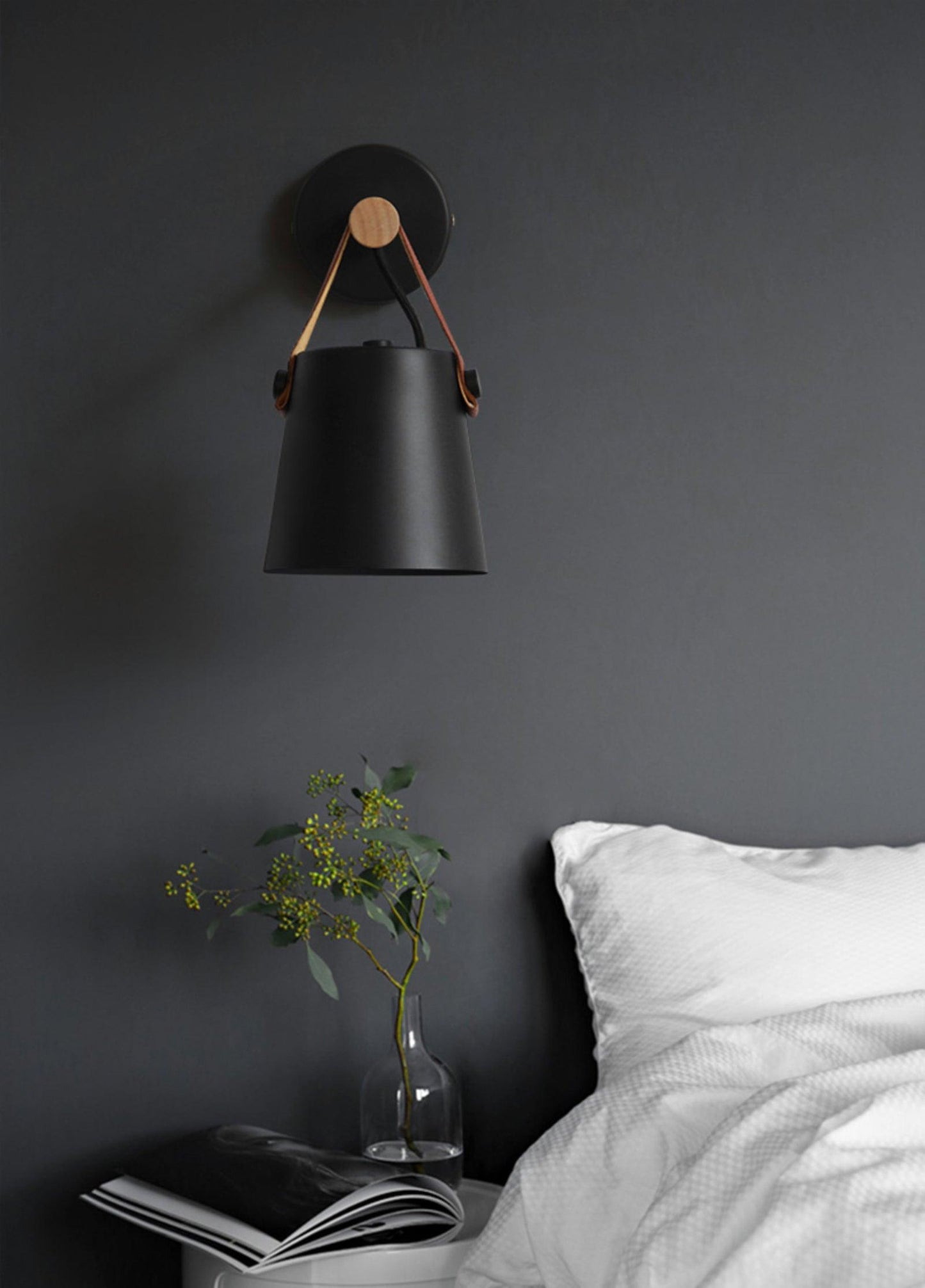 Frendorf | WoodlyGlow Konische Wandleuchte aus Holz | Modernes Design | Umweltfreundlich | Deko für Zuhause