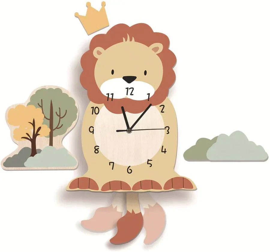 Wanduhr - ZooTime - Niedliches Tierdesign - Perfekt für Kinderzimmer