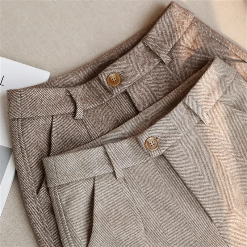 Frendorf | KNUSSECHIC | Wolle Damen Hose | Stilvoll und Bequem | Perfekt für Arbeit und Freizeit