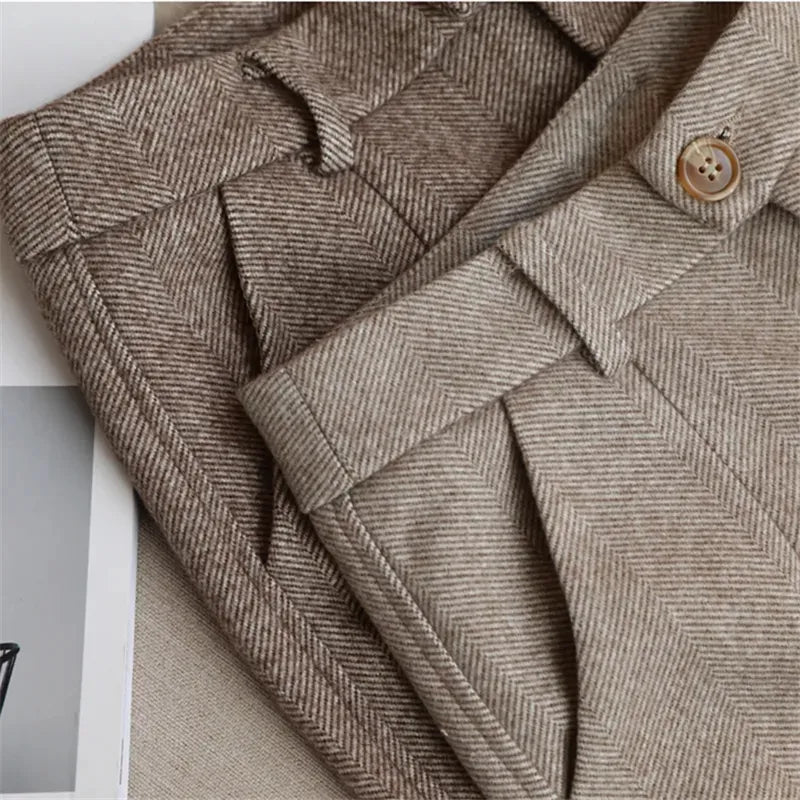 Frendorf | KNUSSECHIC | Wolle Damen Hose | Stilvoll und Bequem | Perfekt für Arbeit und Freizeit
