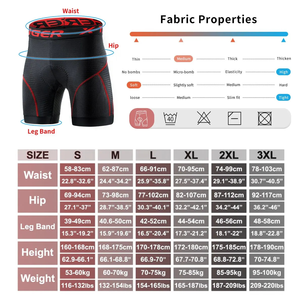 Frendorf | Atmungsaktive Mesh-Radshorts mit Gelpolster | Stoßfeste Radshorts für Herren