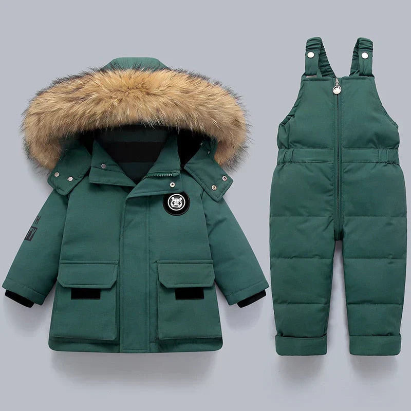 Frendorf | Winter-Set für Kinder mit gefütterter Jacke und Latzhose – Emilie