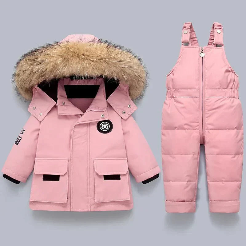 Frendorf | Winter-Set für Kinder mit gefütterter Jacke und Latzhose – Emilie