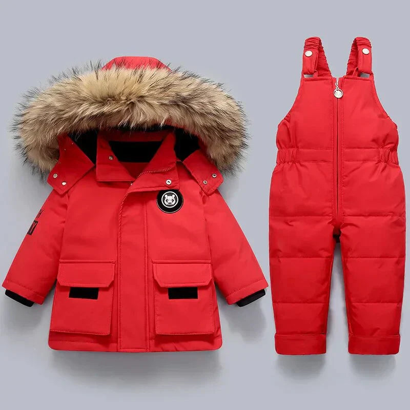 Frendorf | Winter-Set für Kinder mit gefütterter Jacke und Latzhose – Emilie