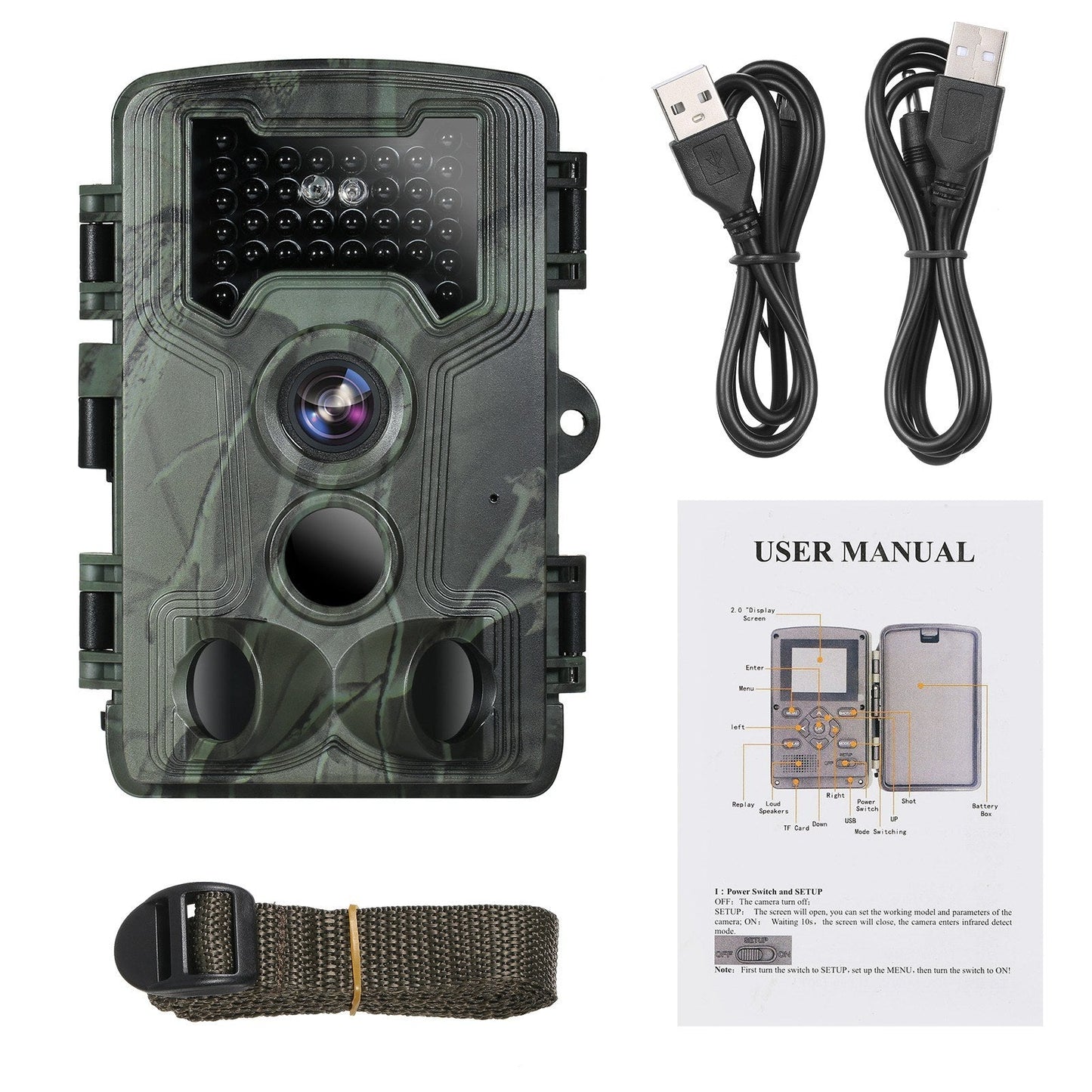 Wasserdichte 36MP 1080P Infrarot-Nachtsicht-Fotofalle mit Bewegungserkennung