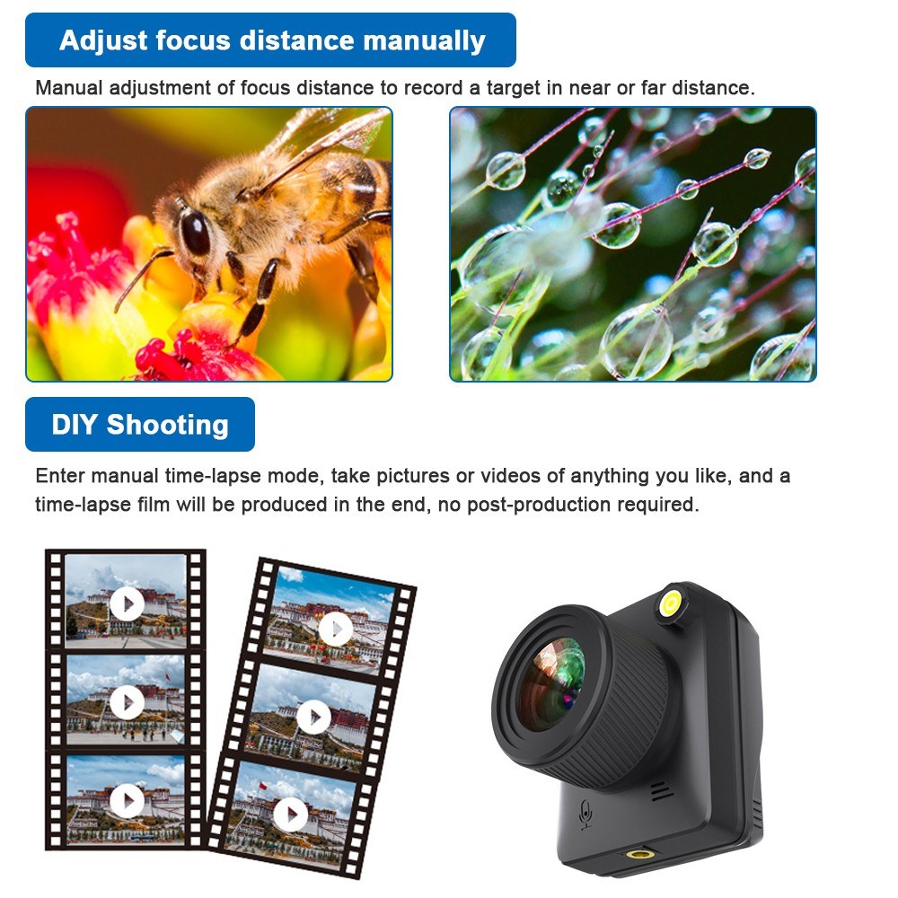 4K 32MP Wasserdichte Outdoor Zeitraffer-Kamera mit drehbarem Bildschirm & 6-Monats-Akku