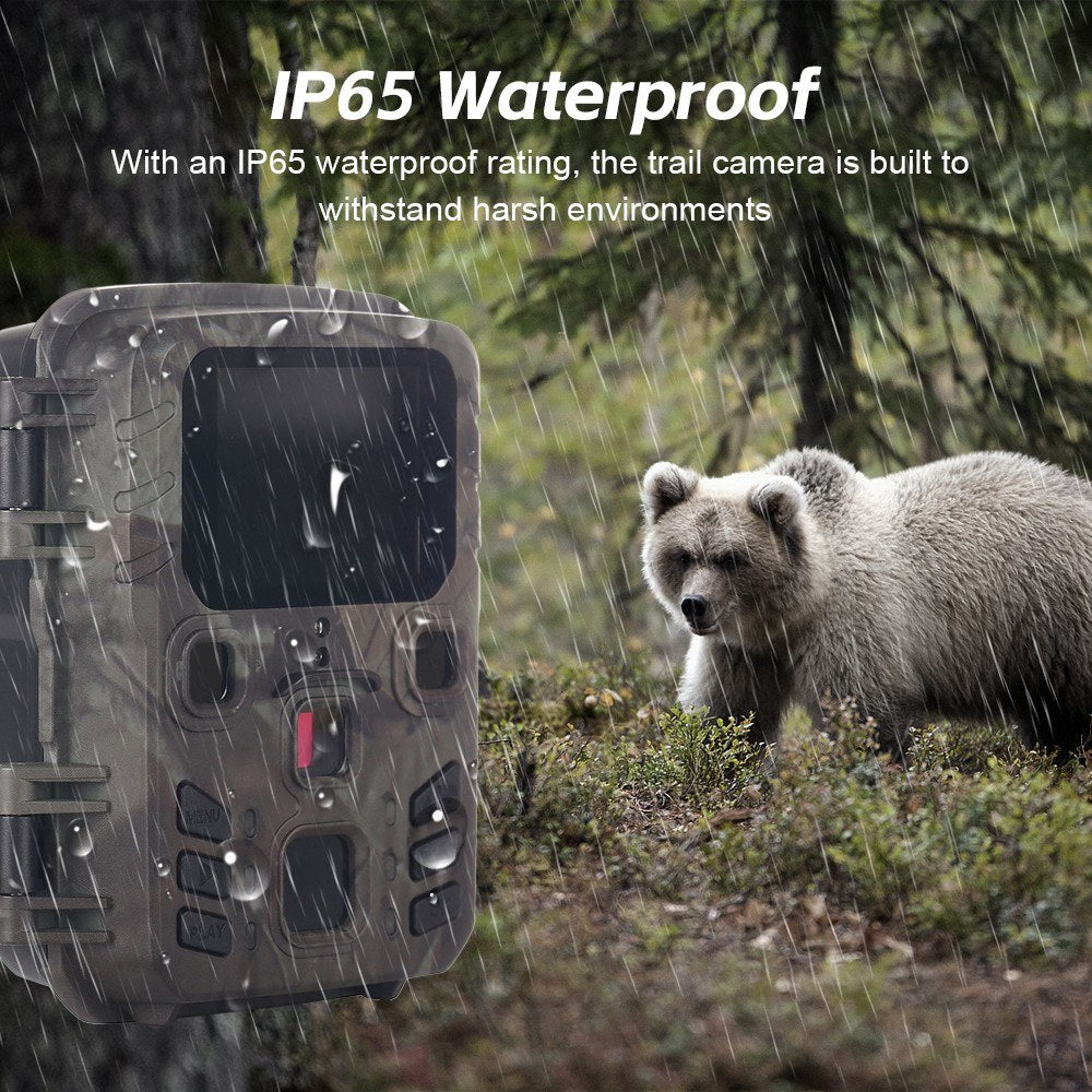 24MP 1080P Mini-Infrarot-Sp trailkamera - Bewegungsaktiviert, Nachtsicht, 0,3S Auslöser, Wasserdichtes Jagen