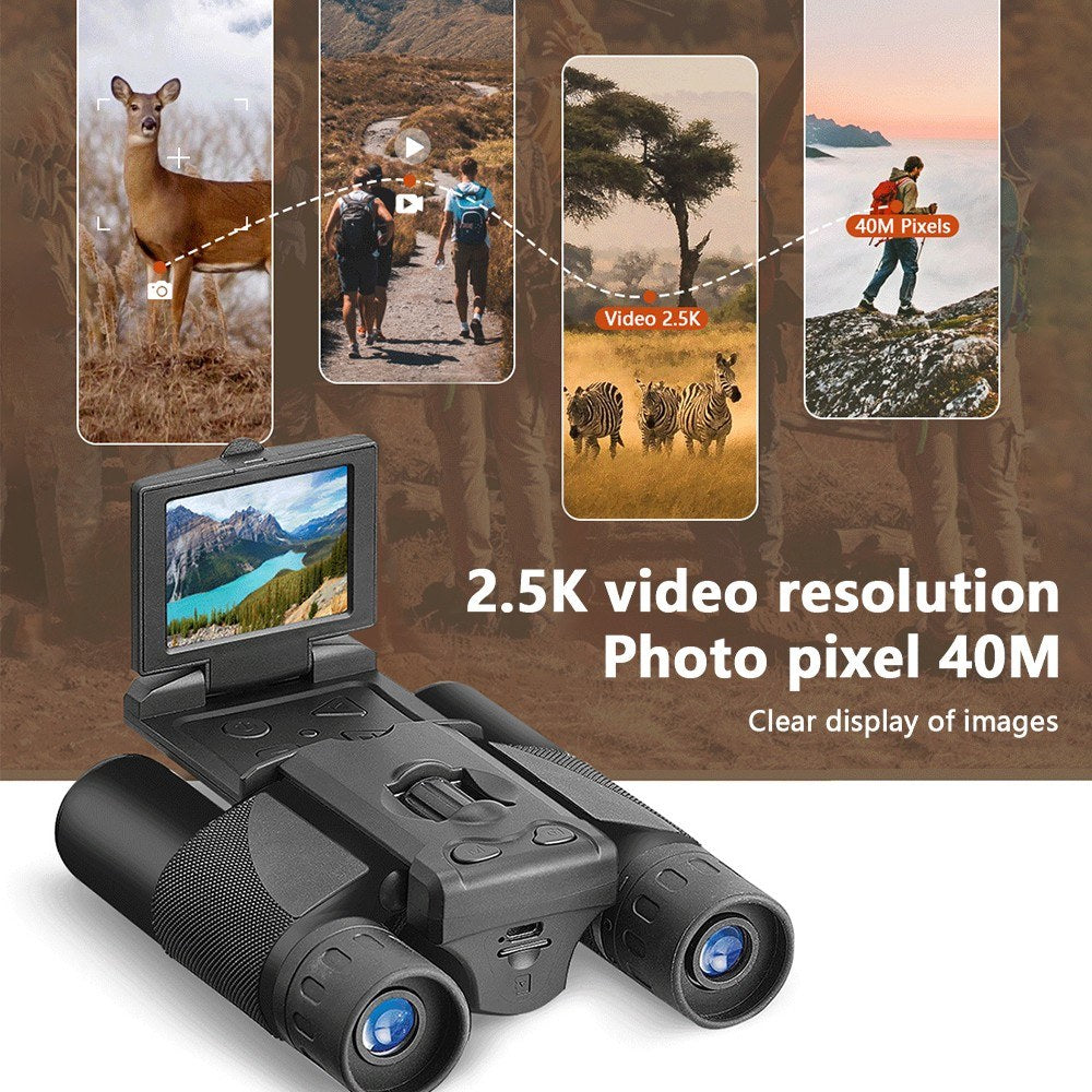 Frendorf | 2,5K Video Digitalkamera Ferngläser mit 8-fachem Zoom, 40MP Foto & 2,0 LCD für Vogelbeobachtung, Jagd, Camping, Outdoor-Aktivitäten, Sicherheit, Suche & Rettung