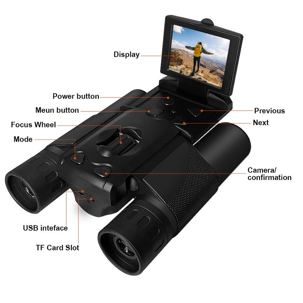 Frendorf | 2,5K Video Digitalkamera Ferngläser mit 8-fachem Zoom, 40MP Foto & 2,0 LCD für Vogelbeobachtung, Jagd, Camping, Outdoor-Aktivitäten, Sicherheit, Suche & Rettung