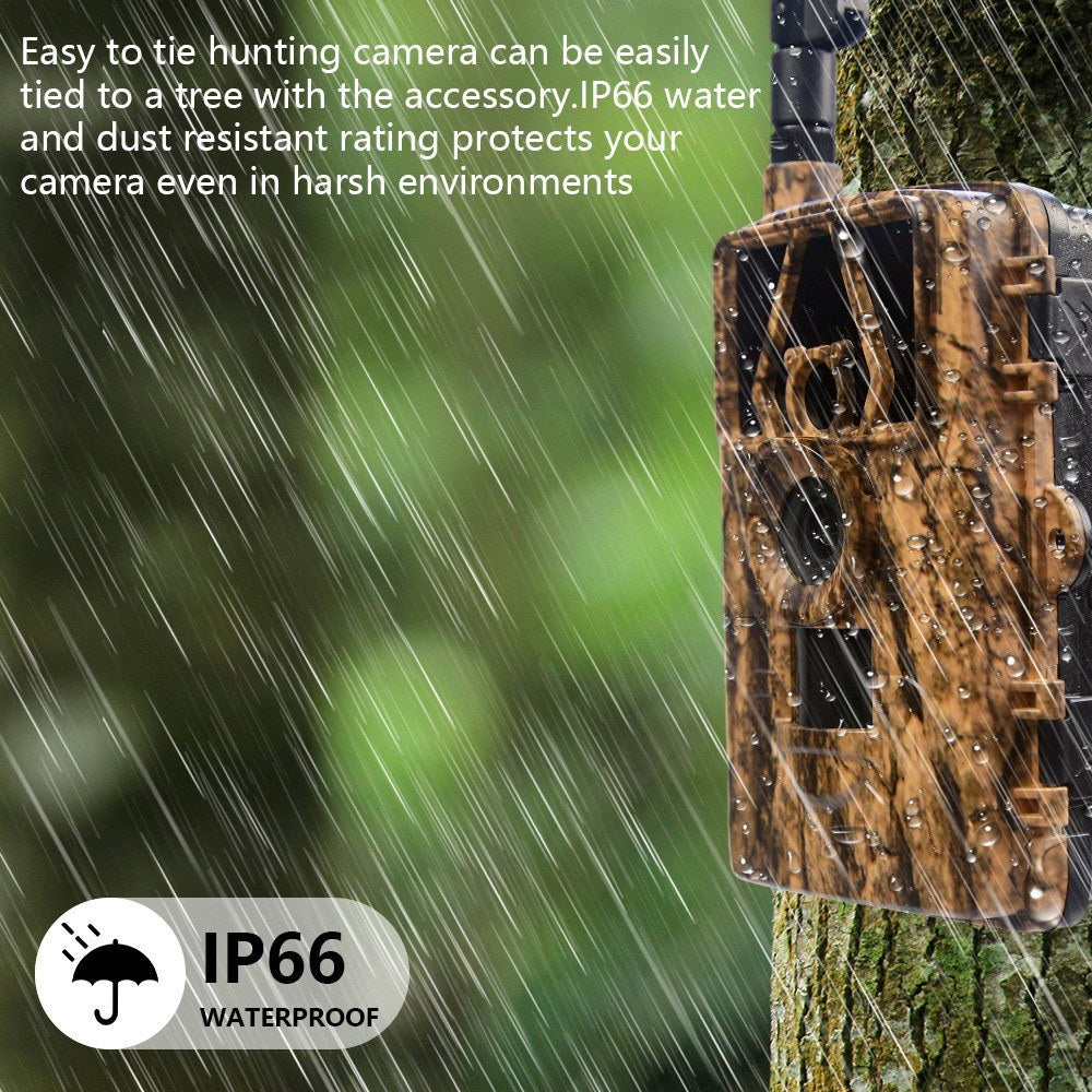8K Trail Cam 60MP Fotos | Nachtsicht Bewegungsmelder | Wasserfeste Wildkamera für Jagd & Haussicherheit | 4G EU-Version mit SIM & Antenne