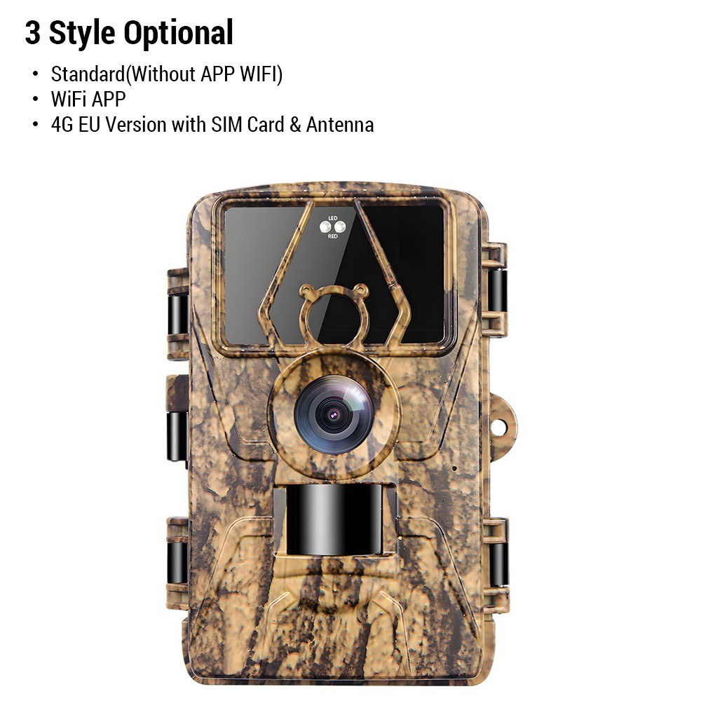 8K Trail Cam 60MP Fotos | Nachtsicht Bewegungsmelder | Wasserfeste Wildkamera für Jagd & Haussicherheit | 4G EU-Version mit SIM & Antenne
