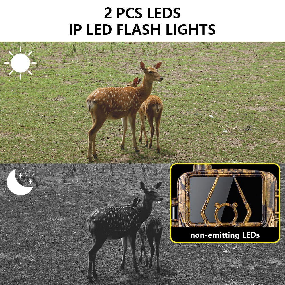8K Trail Cam 60MP Fotos | Nachtsicht Bewegungsmelder | Wasserfeste Wildkamera für Jagd & Haussicherheit | 4G EU-Version mit SIM & Antenne