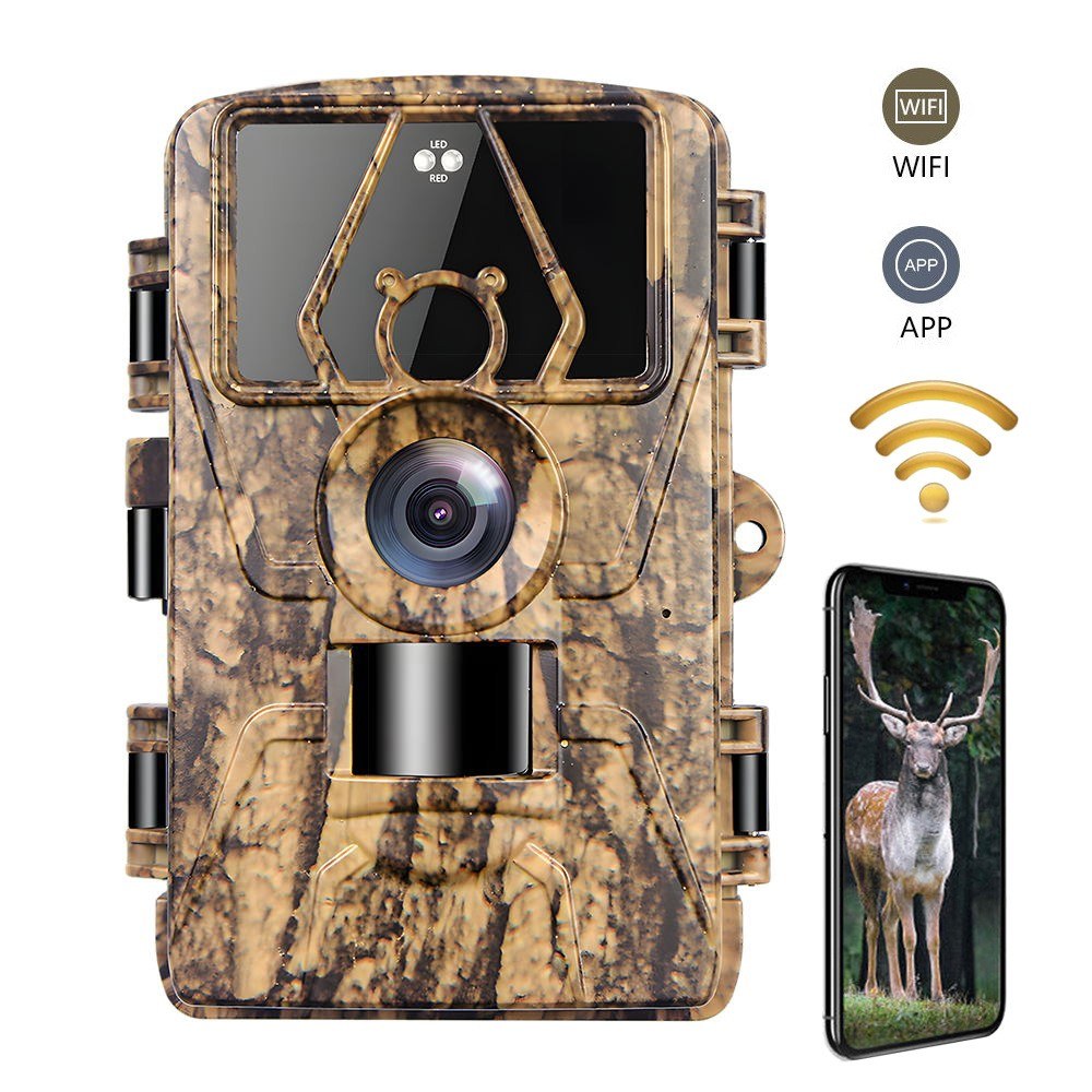 8K Trail Cam 60MP Fotos | Nachtsicht Bewegungsmelder | Wasserfeste Wildkamera für Jagd & Haussicherheit | 4G EU-Version mit SIM & Antenne