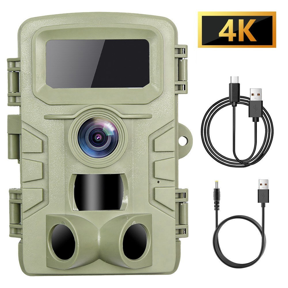 4K 48MP Jagdkamera mit 2.0 LCD, 46 LED Infrarot Nachtsicht, 0.3-0.6s Auslöser, 120° PIR Sensor