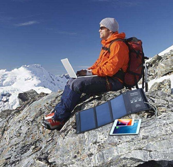 Frendorf | 14W Ausgabegeräte Tragbare Solarpanels für Smartphones, Laptops, Handy-Ladegeräte