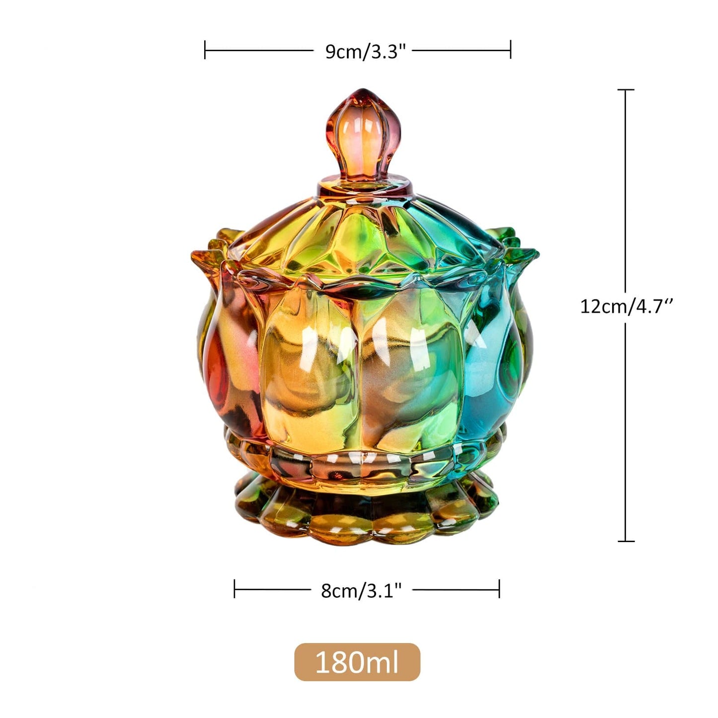 Iridescente Zuckerdose mit Deckel