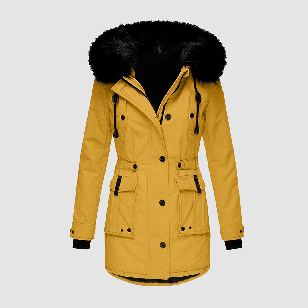 Wasserdichte Winterjacke mit Kapuze für Damen