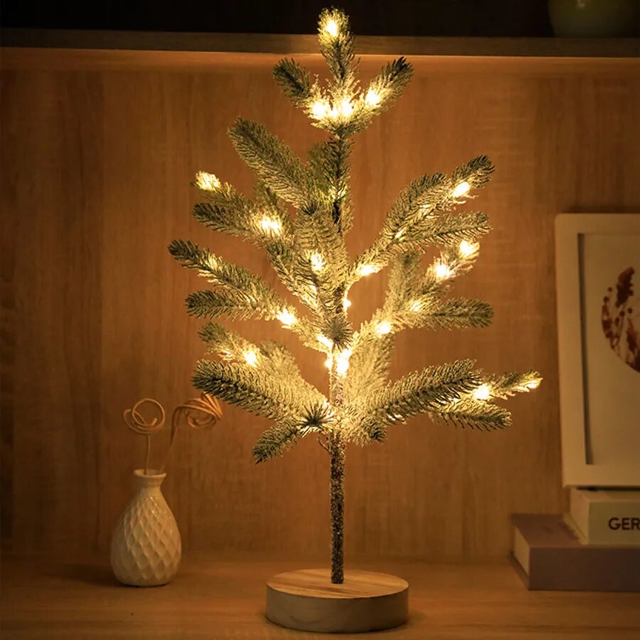 Frendorf | FestiveGlow Weihnachtsbaum-Nachtlicht | LED Simulation | Kabellos | Stimmungslicht